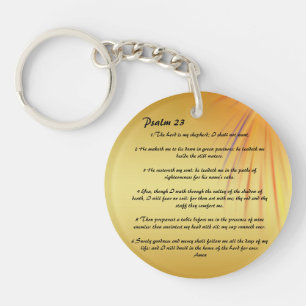 Psalm 23 personalized keychain