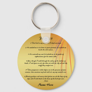 Psalm 23  personalized  keychain