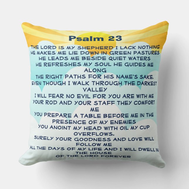 Psalm 23 pillow (Front)