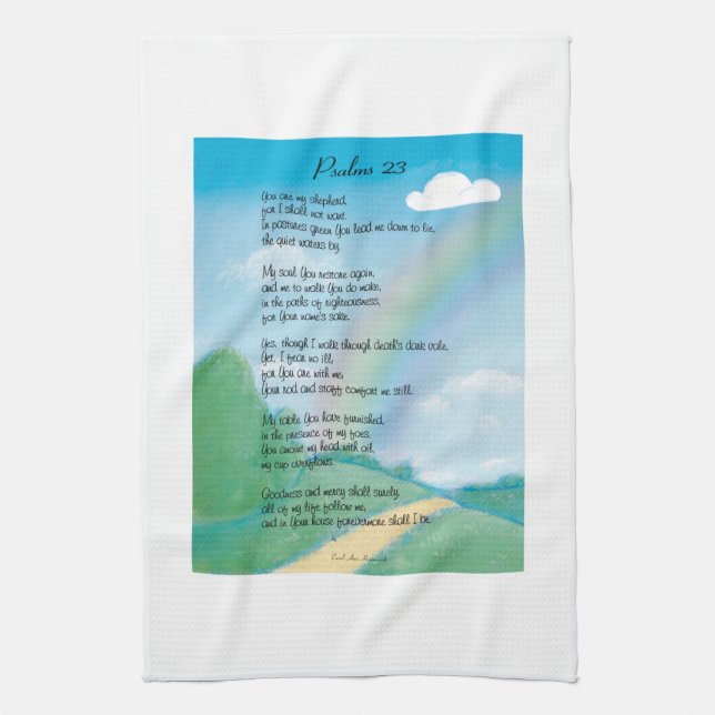 Psalm 23 Poem Kitchen Towel (Vertical)