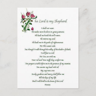 Psalm 23 Post Card