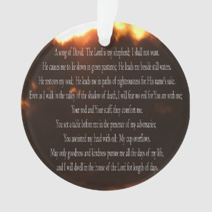 Psalm 23, Song for David, Fire Sky, Ornament