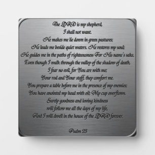 Psalm 23 - Steel Plaque