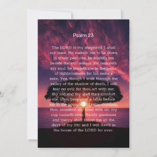 Psalm 23 Sunset Celebration of Life Funeral  Invitation