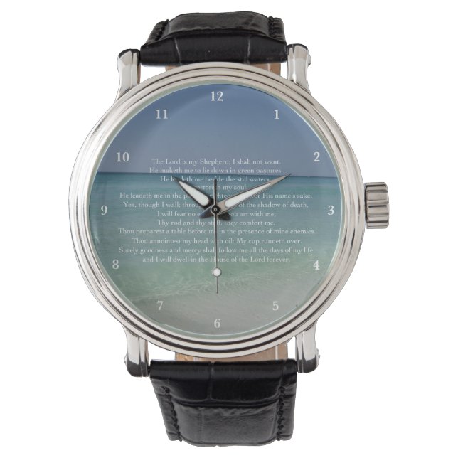 Psalm 23 The Lord is My Shepherd Beautiful Beach Watch (Front)