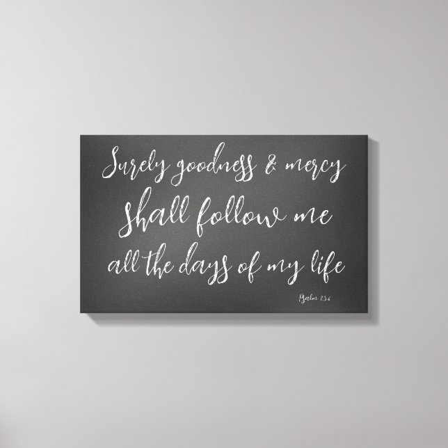 Psalm 23 The Lord is my Shepherd Bible Verse Canvas Print (Front)