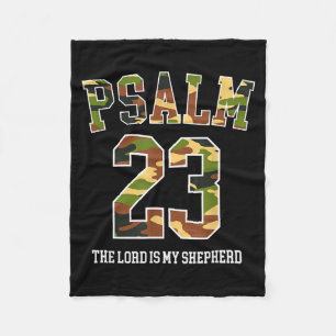 Psalm 23 The Lord Is My Shepherd Camouflage Christ Fleece Blanket
