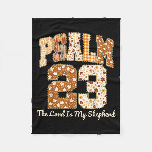 Psalm 23 The Lord Is My Shepherd Christian Fall Th Fleece Blanket (Front)