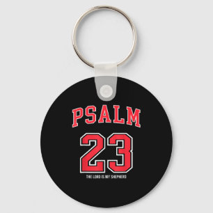 Psalm 23 The Lord Is My Shepherd Christian Footbal Keychain