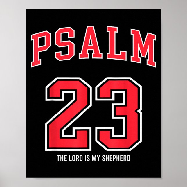 Psalm 23 The Lord Is My Shepherd Christian Footbal Poster (Front)