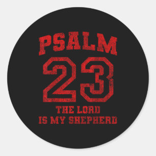 Psalm 23 The Lord Is My Shepherd Classic Round Sticker