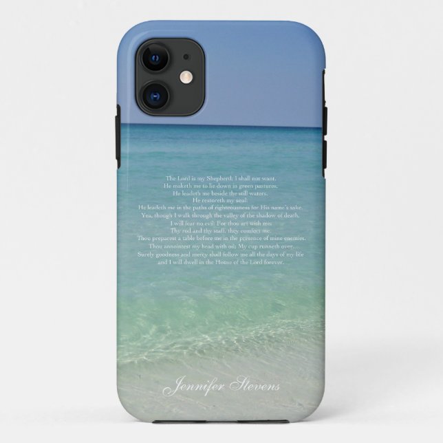 Psalm 23 The Lord is My Shepherd Custom Christian Case-Mate iPhone Case (Back)