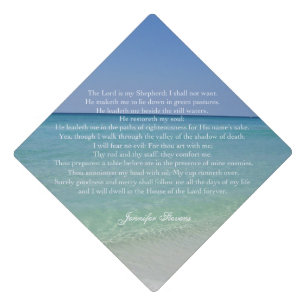 Psalm 23 The Lord is My Shepherd Custom Christian Graduation Cap Topper