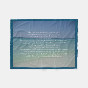 Psalm 23 The Lord is My Shepherd Fleece Blanket