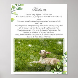 Psalm 23 The Lord is my Shepherd Photo Poster