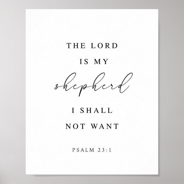 Psalm 23 The Lord is my Shepherd  Poster (Front)