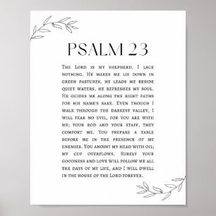 Psalm 23 The Lord is my Shepherd  Poster