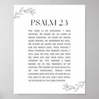 Psalm 23 The Lord is my Shepherd Poster