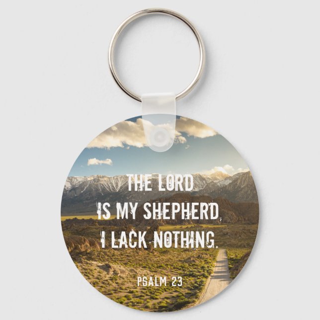 Psalm 23 The LORD is my shepherd, Scripture Keychain (Front)
