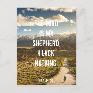Psalm 23 The LORD is my shepherd, Scripture Poster Postcard