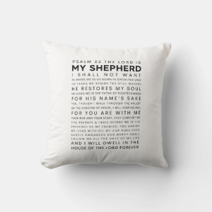Psalm 23 The Lord is my Shepherd Throw Pillow