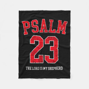 Psalm 23 The Lord Is My Shepherd Vintage Christian Fleece Blanket