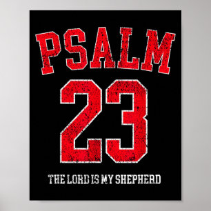 Psalm 23 The Lord Is My Shepherd Vintage Christian Poster