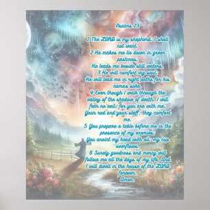 Psalm 23 The Lord Is My Shepperd Poster
