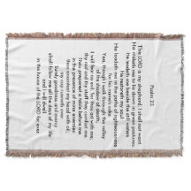 Psalm 23 Throw Blanket