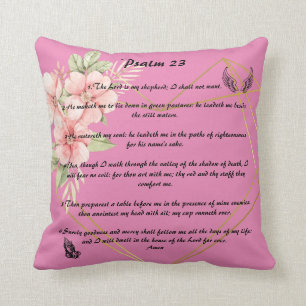 Psalm 23   throw pillow