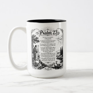 Psalm 23 Two-Tone coffee mug