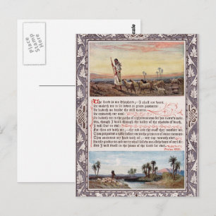 Psalm 23 Vintage Postcard