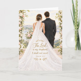Psalm 23 Wedding Day Greeting Card