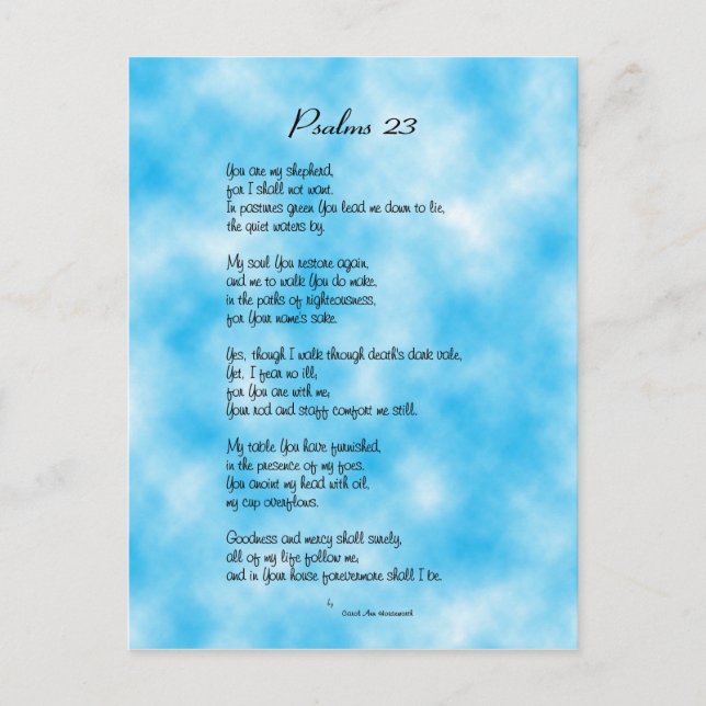 Psalm 23rd Postcard (Front)