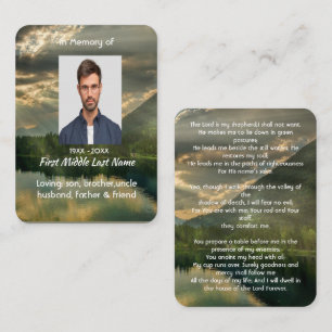 Psalm 23Scripture Memorial Keepsake Business Card