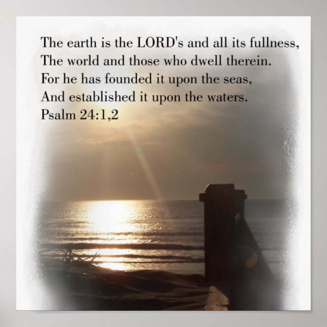 Psalm 24:1 poster (Front)