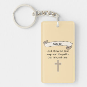 Psalm 25:4 Acrylic Keychain
