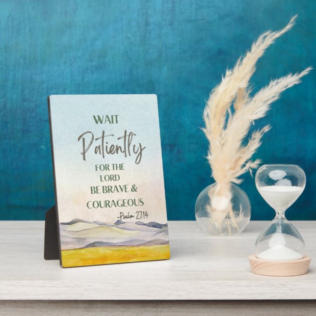 Psalm 27:14 plaque (Side)