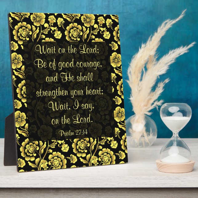 Psalm 27:14 Plaque (Side)