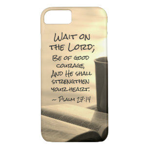 Psalm 27:14 Wait on the Lord, Bible Verse Case-Mate iPhone Case