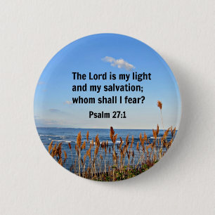 Psalm 27:1 2 inch round button