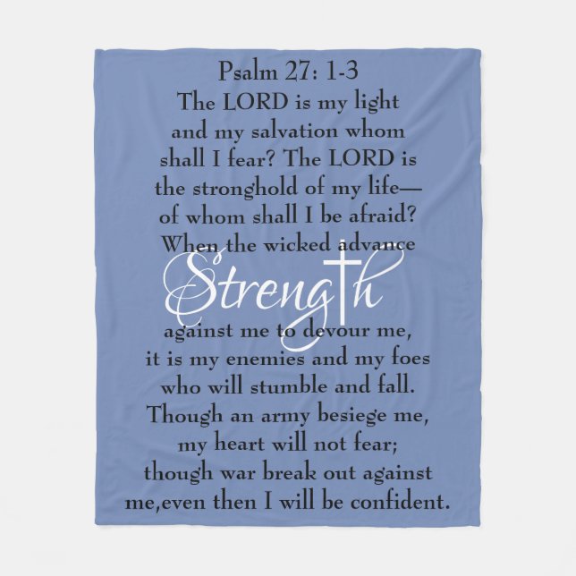 Psalm 27:1-3 blanket (Front)