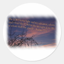 Psalm 27:1 at Dawn White Border