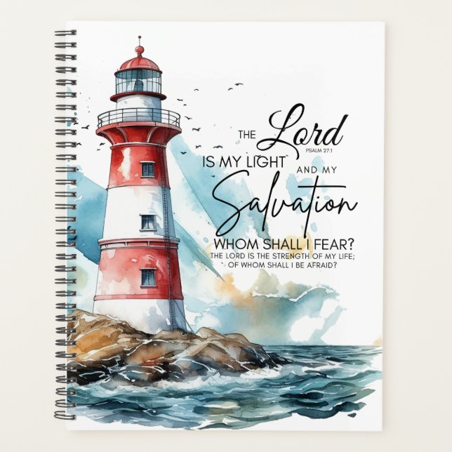 Psalm 27:1 Bible LORD is my Light and Salvation Planner (Front)