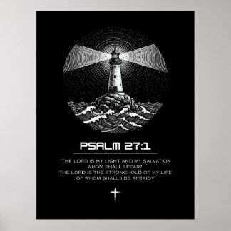 Psalm 27:1 Bible Verse | Lighthouse Christian Poster