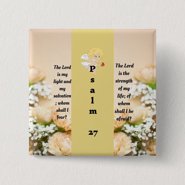 Psalm 27:1 button (Front)