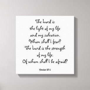 Psalm 27:1 canvas print