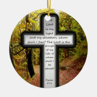 Psalm 27:1 ceramic ornament