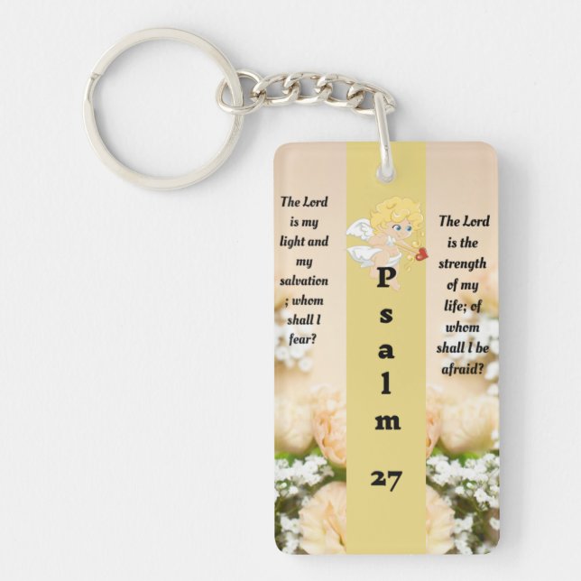 Psalm 27:1 keychain (Front)