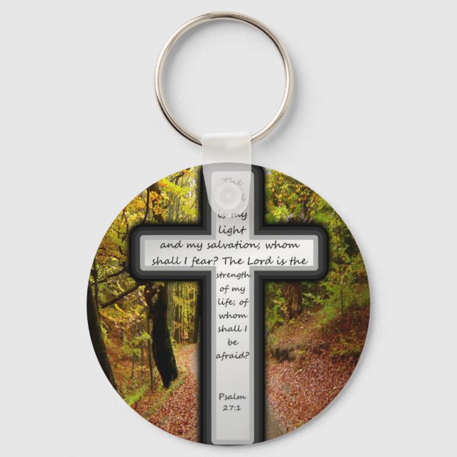 Psalm 27:1 keychain (Front)